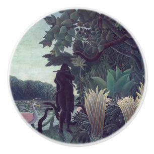 Henri Rousseau - Die Schlangenbeschwörerin Keramikknauf