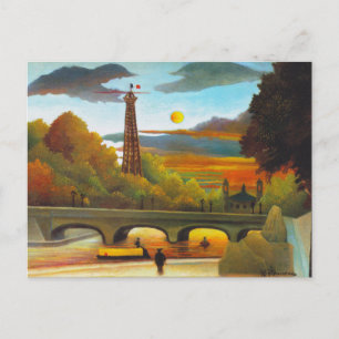 Henri Rousseau Eiffel Tower at Sunset Postcard Postkarte