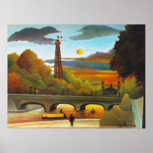 Henri Rousseau Eiffelturm beim Sunset Poster