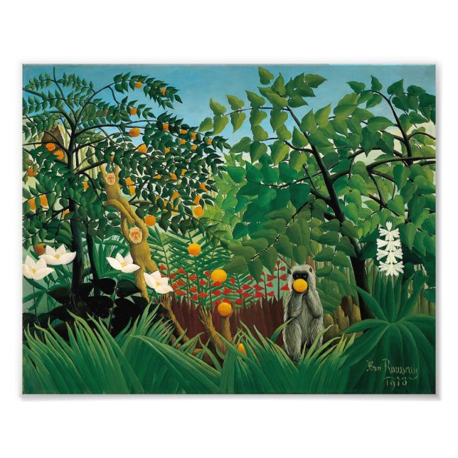 Henri Rousseau Exotic Landschaft Printwerbung Fotodruck (Vorne)