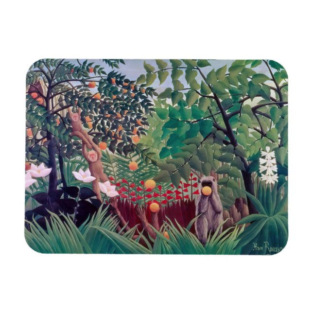 Henri Rousseau - Exotische Landschaft Magnet (Horizontal)