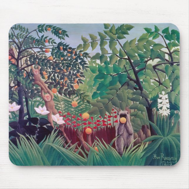 Henri Rousseau - Exotische Landschaft Mousepad (Vorne)