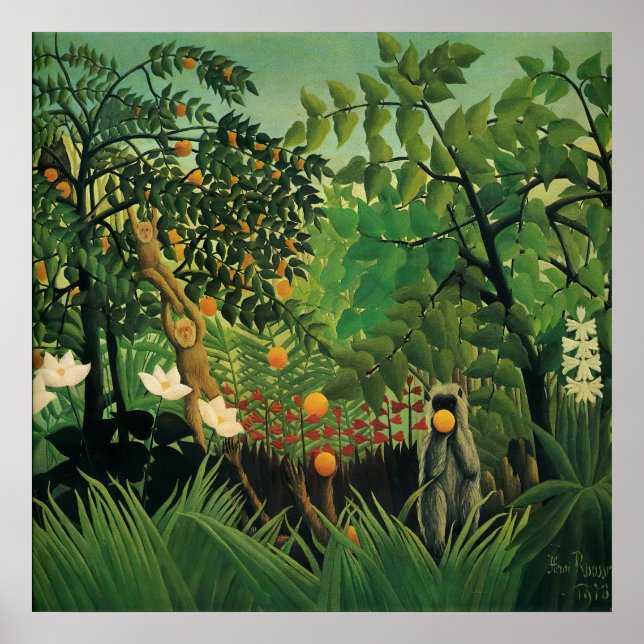 Henri Rousseau - Exotische Landschaft Poster (Vorne)