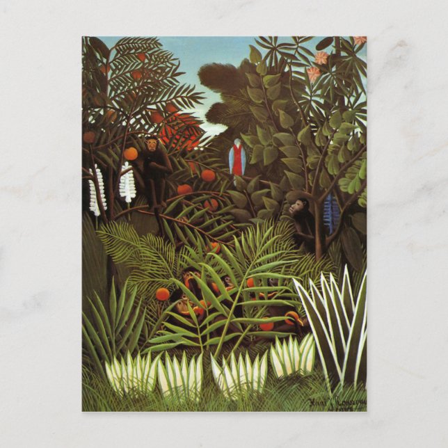 Henri Rousseau - Exotische Landschaft Postkarte (Vorderseite)
