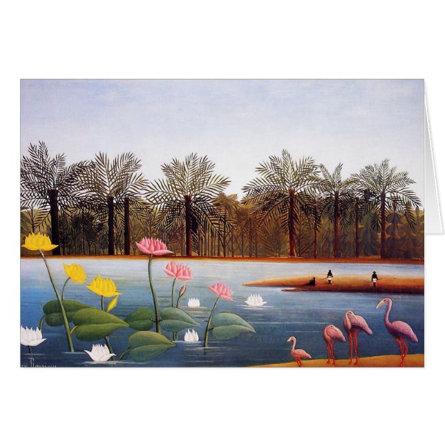 Henri Rousseau-Flamingo-Karte (Vorderseite (Horizontal))
