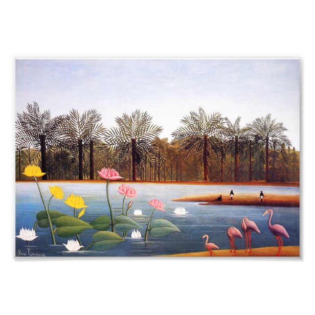 Henri Rousseau Flamingoes Print Fotodruck (Vorne)