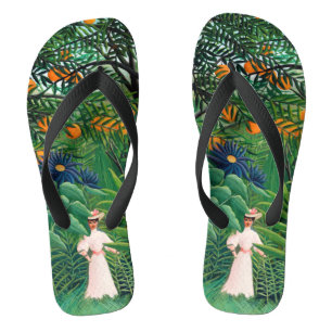 Henri Rousseau - Frau beim Spaziergang in einem ex Flip Flops