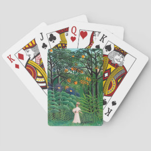 Henri Rousseau - Frau beim Spaziergang in einem ex Spielkarten