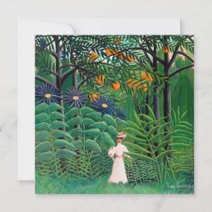 Henri Rousseau - Frau, die in einem exotischen Wal Dankeskarte