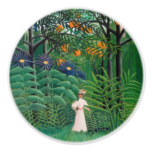 Henri Rousseau - Frau, die in einem exotischen Wal Keramikknauf