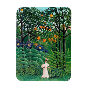 Henri Rousseau - Frau, die in einem exotischen Wal Magnet
