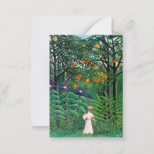 Henri Rousseau - Frau, die in einem exotischen Wal Mitteilungskarte