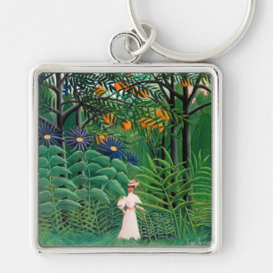 Henri Rousseau - Frau, die in einem exotischen Wal Schlüsselanhänger