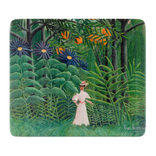 Henri Rousseau - Frau, die in einem exotischen Wal Schneidebrett