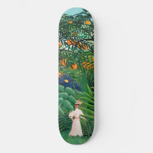 Henri Rousseau - Frau, die in einem exotischen Wal Skateboard
