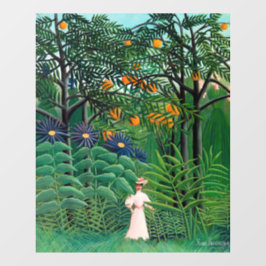 Henri Rousseau - Frauen wandern in einem exotische Fensteraufkleber