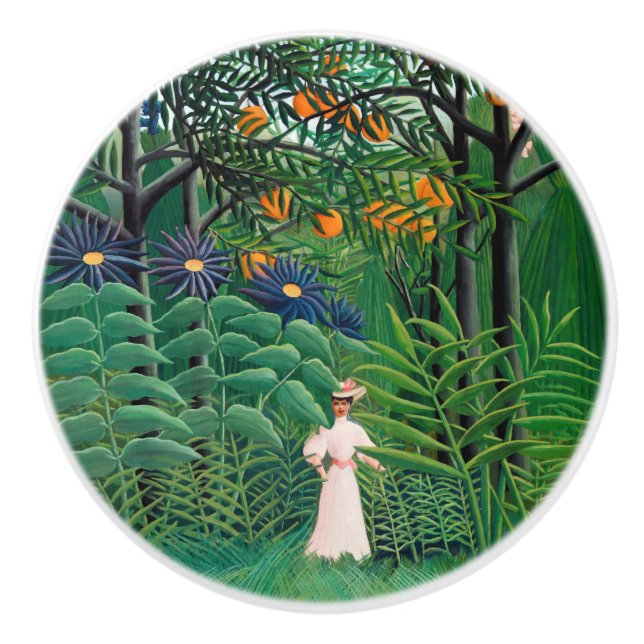 Henri Rousseau - Frauen wandern in einem exotische Keramikknauf (Vorderseite)