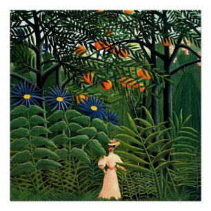 Henri Rousseau - Frauen wandern in einem exotische Poster