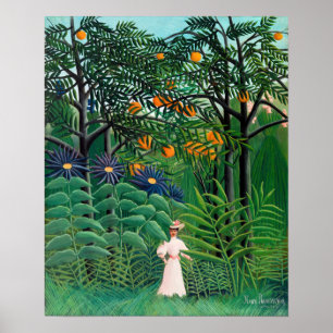 Henri Rousseau - Frauen wandern in einem exotische Poster
