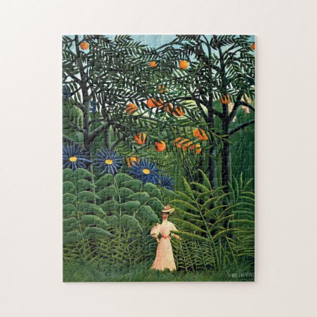 Henri Rousseau - Frauen wandern in einem exotische Puzzle (Vertikal)