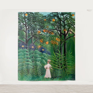 Henri Rousseau - Frauen wandern in einem exotische Wandteppich