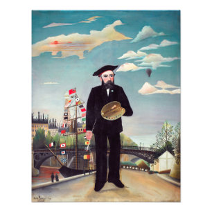 Henri Rousseau - Ich selbst Portrait Landschaft Fotodruck