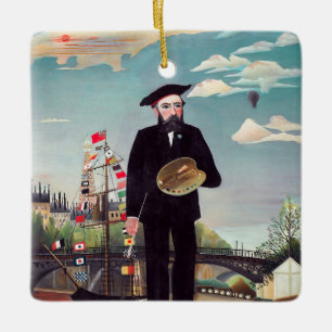Henri Rousseau - Ich selbst Portrait Landschaft Keramikornament