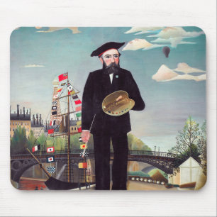 Henri Rousseau - Ich selbst Portrait Landschaft Mousepad