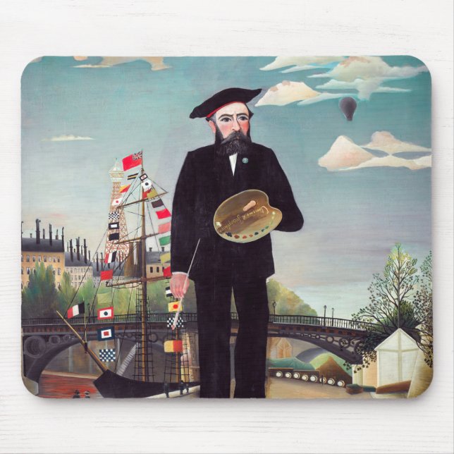 Henri Rousseau - Ich selbst Portrait Landschaft Mousepad (Vorne)
