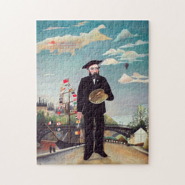 Henri Rousseau - Ich selbst Portrait Landschaft Puzzle (Vertikal)