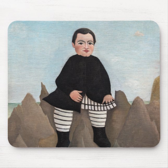 Henri Rousseau - Junge auf den Felsen Mousepad (Vorne)