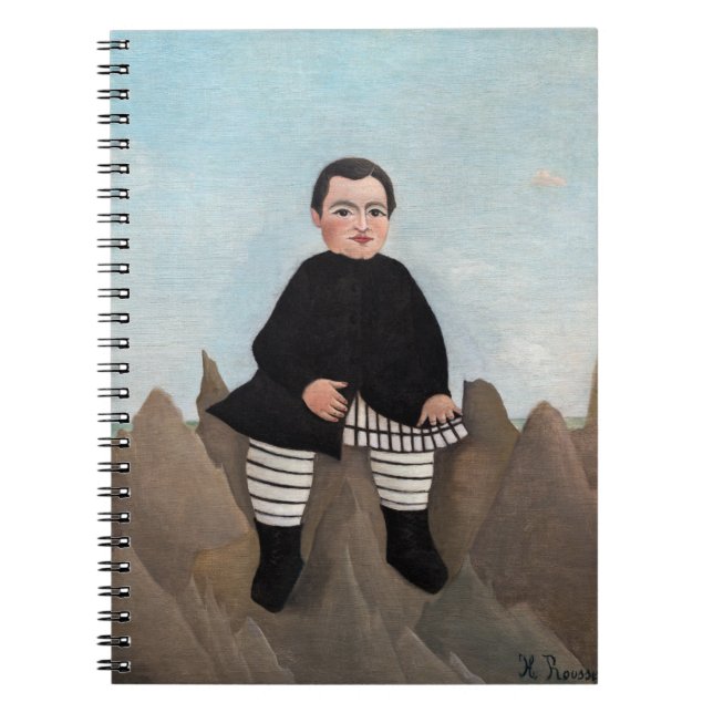 Henri Rousseau - Junge auf den Felsen Notizblock (Vorderseite)