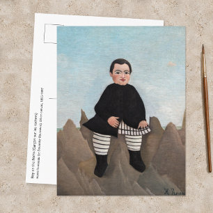 Henri Rousseau - Junge auf den Felsen Postkarte