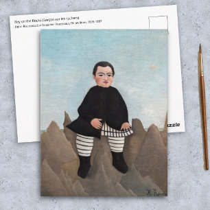 Henri Rousseau - Junge auf den Felsen Postkarte
