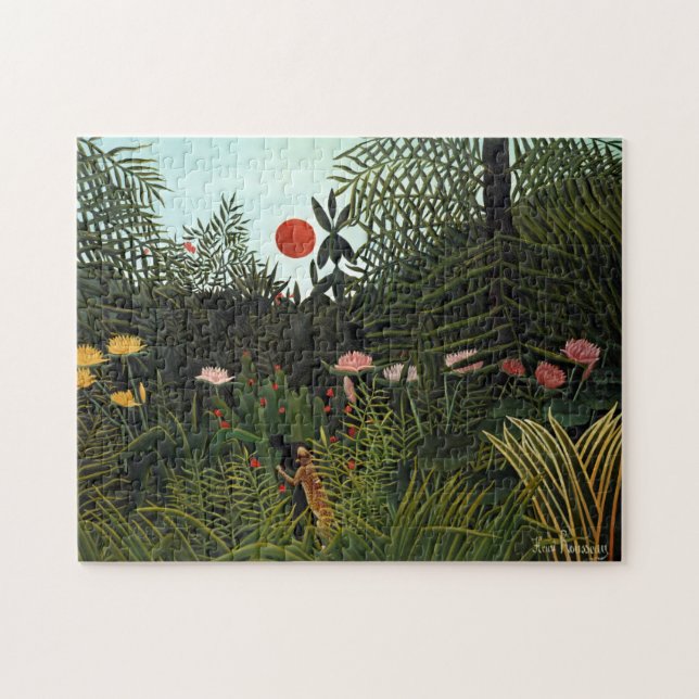 Henri Rousseau Jungfrau Forest Landschaft Botanisc Puzzle (Horizontal)