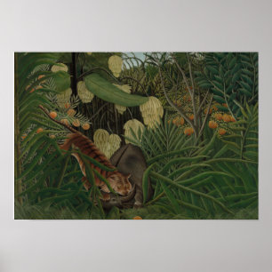 Henri Rousseau - Kampf zwischen einem Tiger Poster