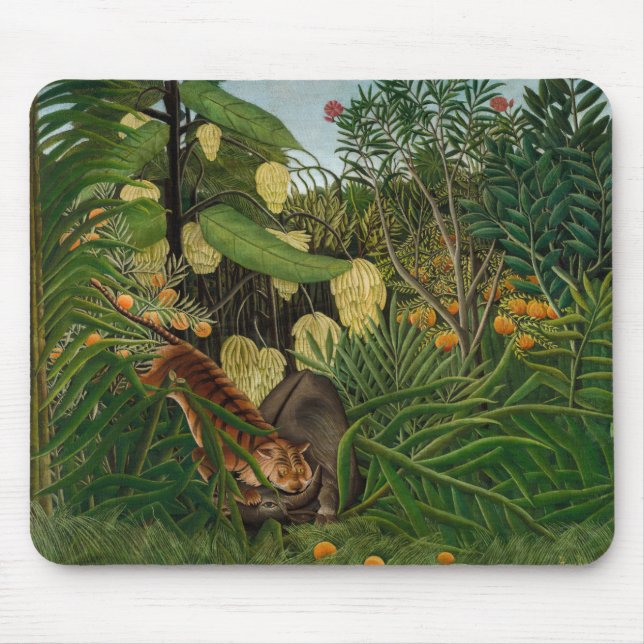 Henri Rousseau - Kampf zwischen Tiger und Büffel Mousepad (Vorne)