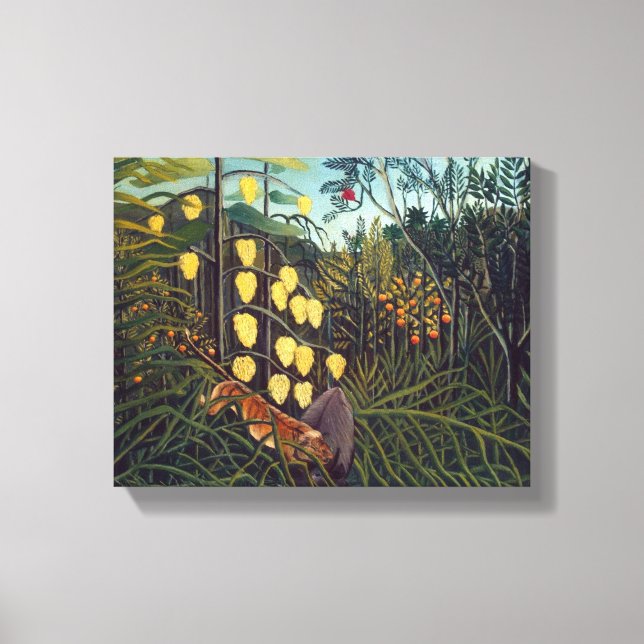 Henri Rousseau Kampf zwischen Tiger und Bull Leinwanddruck (Vorderseite)