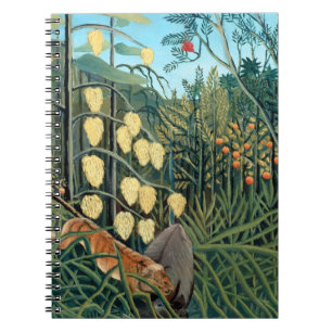Henri Rousseau - Kämpfender Tiger und Büffel Notizblock