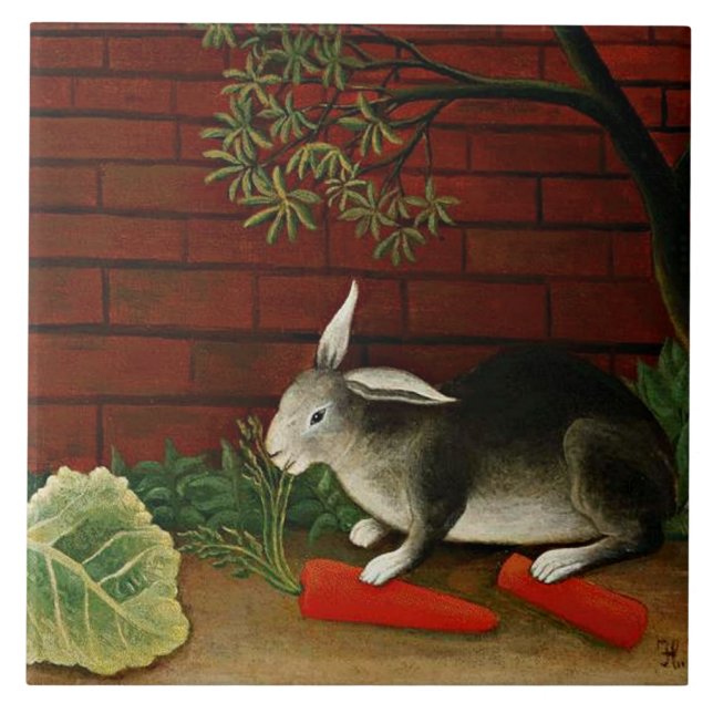 Henri Rousseau - Kaninchen Fliese (Vorderseite)