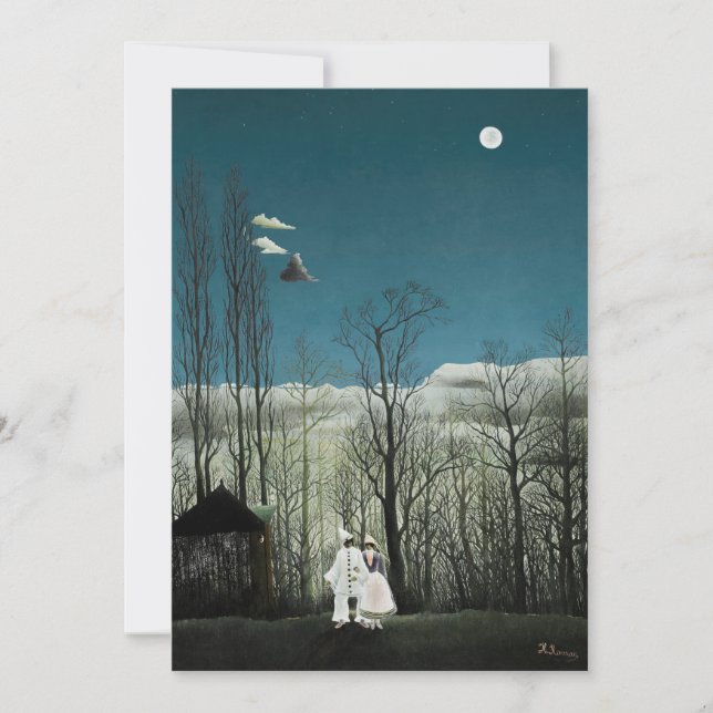 Henri Rousseau - Karneval Abend Dankeskarte (Vorderseite)