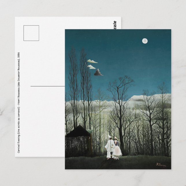 Henri Rousseau - Karneval Abend Postkarte (Vorne/Hinten)