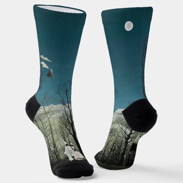 Henri Rousseau - Karneval Abend Socken (Gewinkelt)