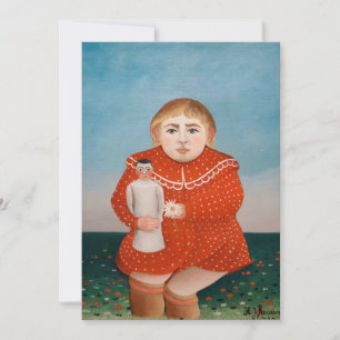 Henri Rousseau - Kind mit einer Puppe Dankeskarte