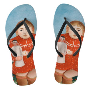 Henri Rousseau - Kind mit einer Puppe Flip Flops