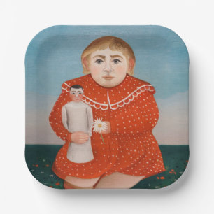Henri Rousseau - Kind mit einer Puppe Pappteller