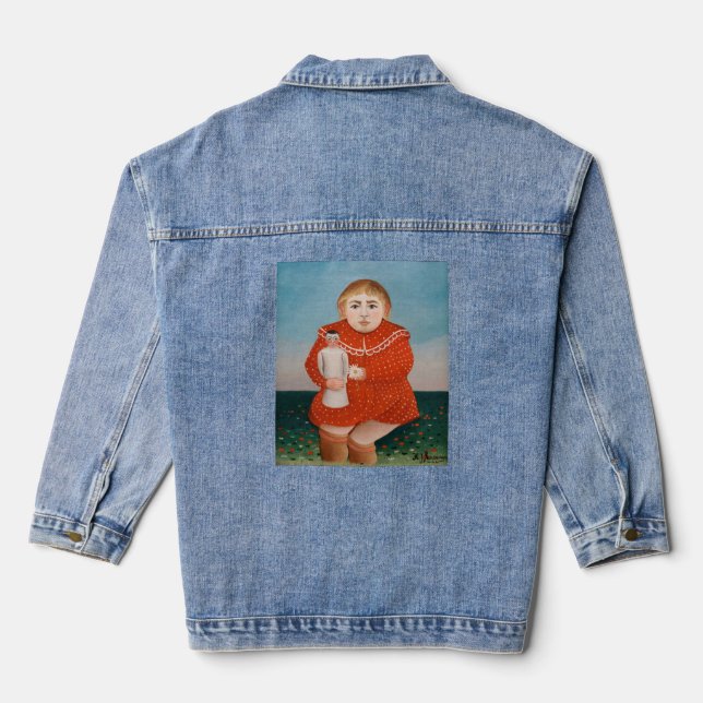 Henri Rousseau - Kind mit Puppe Jeansjacke (Rückseite)