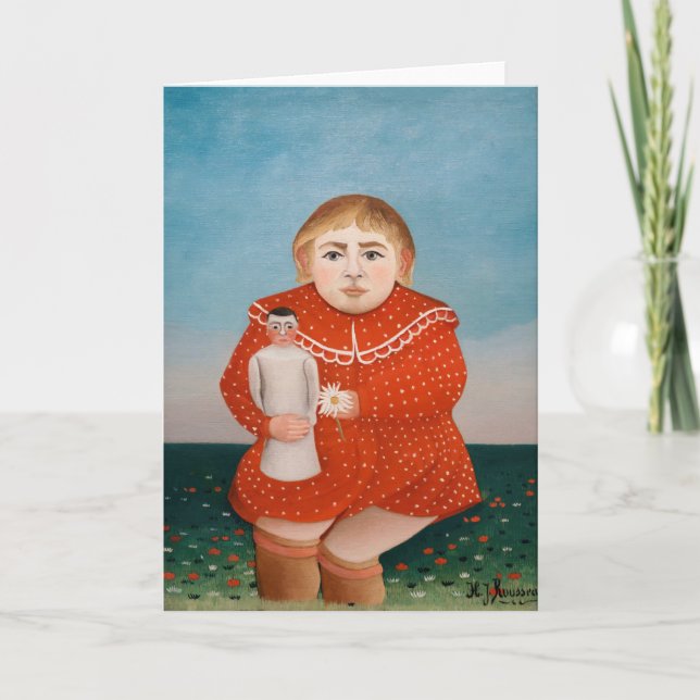 Henri Rousseau - Kind mit Puppe Karte (Vorderseite)