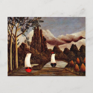 Henri Rousseau Kunst: Die Banken der Oise Postkarte