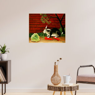 Henri Rousseau Kunst: Kaninchen Poster